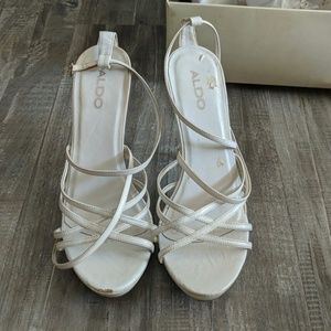 White Aldo Heels